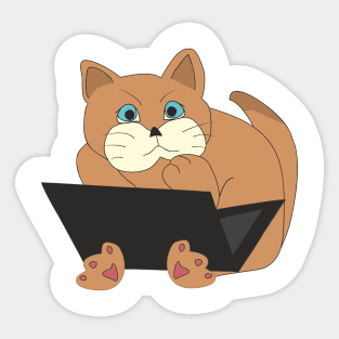 Geek cat Sticker